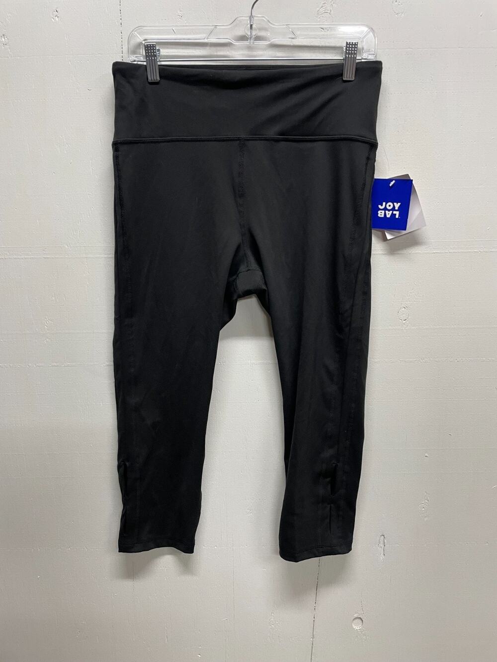 Joy Lab NWT Black Capri Cropped Hi Rise Leggings Side Embellishment XL